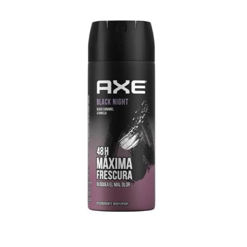 Xịt Khử Mùi Nam Axe Black Night Black Caramel & Vanilla 48H 150ml