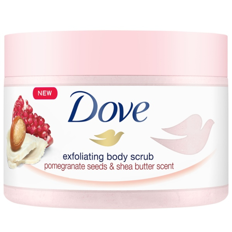 Tẩy Tế Bào Chết Body Dove Creme Dusch Peeling Lựu Đỏ 225ml