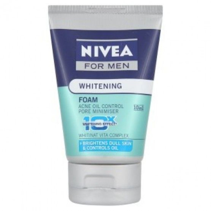 Nivea For Men Whitening Foam Acne Oil Control Pore Minimising 100G