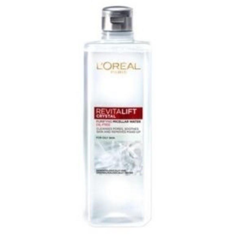 Nước Tẩy Trang Loreal Paris Dành Cho Da Dầu Revitalift Crystal Purifying Micellar Water Kiềm Dầu 400Ml