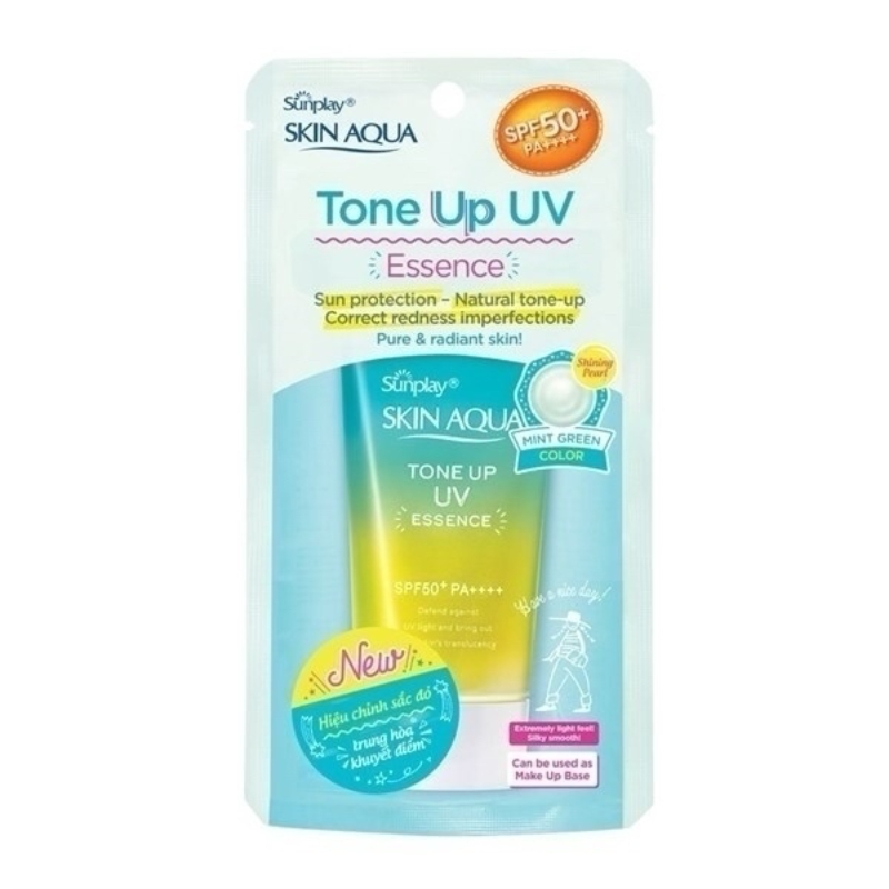 Chống Nắng Skin Aqua Tone Up Uv Essence Spf50+ Pa++++ Pure & Radiant Skin Hiệu Chỉnh Sắc Da Trung Hòa Khuyết Điểm 50Gry