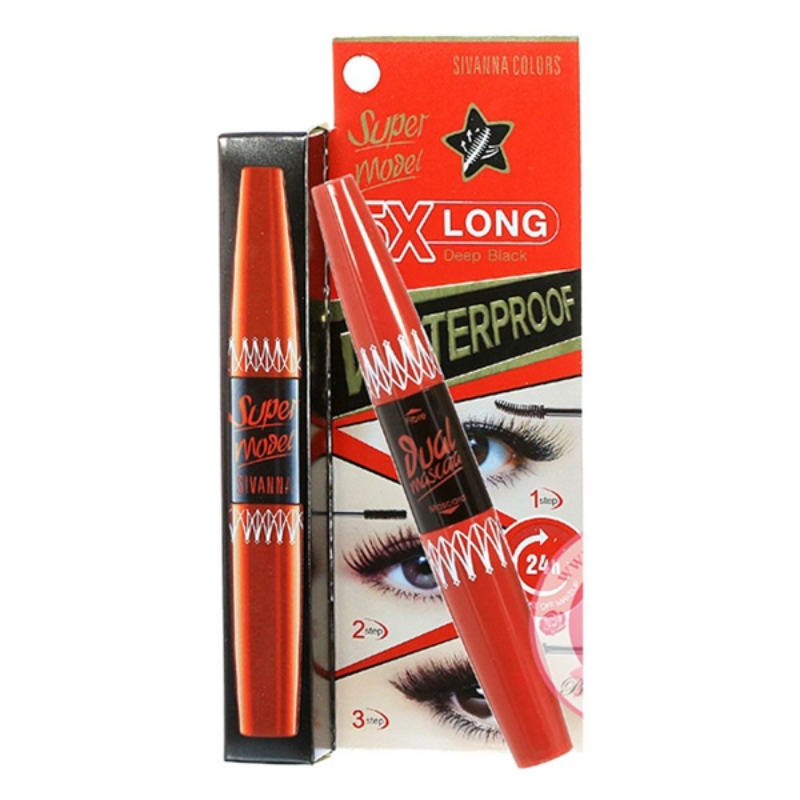 Mascara Hai Đầu Sivanna Colors Super Model 5X Long