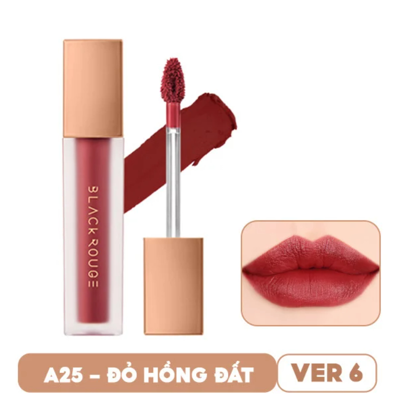 Son Kem Lì Black Rouge Air Fit Velvet Tint Beauty&Midnight Mịn Môi 36.8G .#A25 Pink Pillow Đỏ Sậm