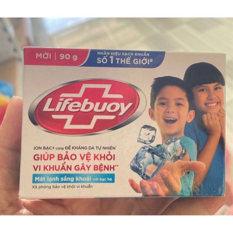 Xà Bông Cục Lifebuoy Bạc Hà Mát Lạnh Sảng Khoái 90G