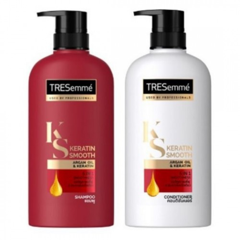 Tresemme Expert Selection Keratin Smooth Shampoo 480Ml Gội + Xã