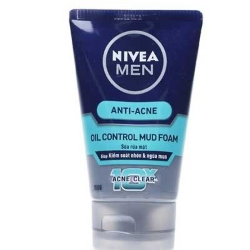 Sữa Rửa Mặt Nivea Men Anti Acne Oil Control Mud Foam 100G