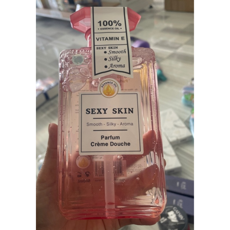 Sữa Tắm Hương Nước Hoa Sexy Skin Parfum Creme Douche Vàng Honey/Hồng Trong Vitamin E