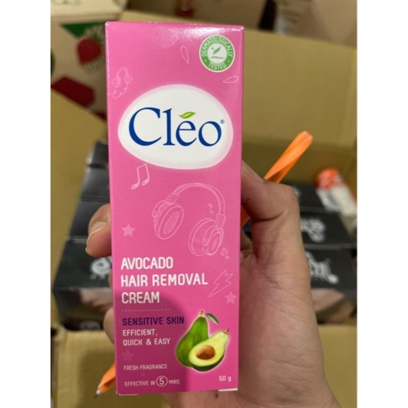 Kem Bơ Tẩy Lông Cleo Avocado Hair Removal Cream Sensitive Skin 50G Da Nhạy Cảm