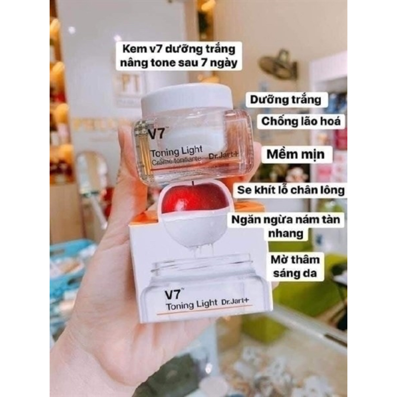 Kem V7 Toning Light Mini Nhất Dưỡng Trắng, Nâng Tone Da 15Ml