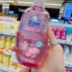 Sữa tắm gội từ sơ sinh d-nee sakura for newborn head & body baby wash 380 ml.