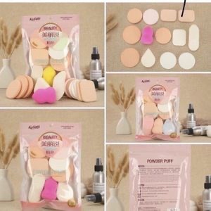 Bông mút trang điểm keli powder puff- set ngẫu nhiên 7812