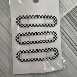 Kẹp tóc bấm trắng đen