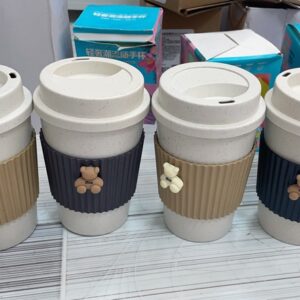 T301 cốc caffe giữ nhiệt gấu mii mĩ màu