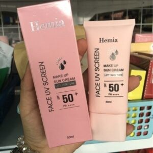 Kem chống nắng hemia hồng face uv screen make up sun cream 50ml