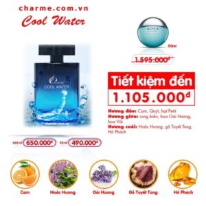 Sale nước hoa nam charme cool water 100ml – new 2020 edition