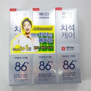Median advanced tartar toothpaste 86% scaler white 120gx3bottle