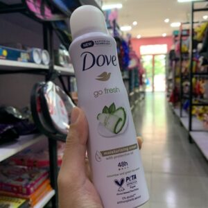 Xịt khử mùi dove 48h 150ml go fresh cucumber nắp trắng