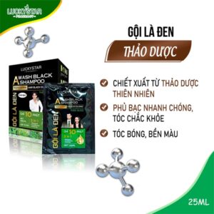 Nhuộm tóc luckystar gội là đen 25ml