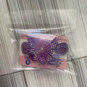 Kep tóc tím đính đá