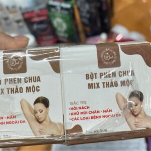 Bột phèn chua mix thảo dược trị hôi nách