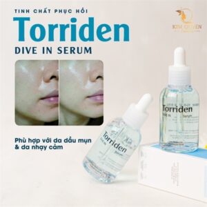 Serum torriden hyaluronic 50ml ,cấp nước cho da căng mềm, đủ ẩm, hạn chế tình trạng khô mốc hay đổ dầu quá nhiều.