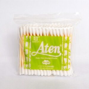 Bông tăm aten thân trúc túi zipper người lớn 90 pcs