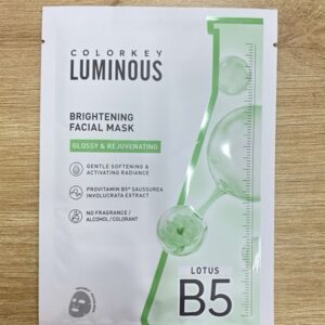 Mặt nạ colorkey luminous b5 facial mask 25mlcung cấp dưỡng ẩm và làm sáng đều màu da hỗ trợ làm mờ đi các đốm nâu thâm nám.
