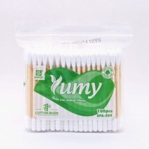 Bông tăm yumy thân trúc túi zipper người lớn 100 pcs