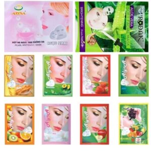 Mặt nạ đắp mặt dưỡng da tổng hợp trái cây, ngọc trai