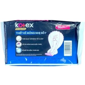 Băng vệ sinh kotex siêu ban đêm có cánh 35cm 3 miếng