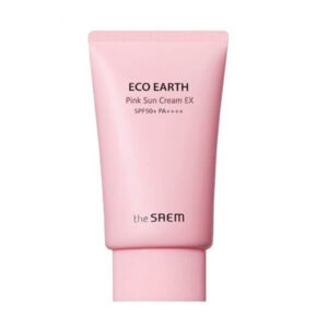 Kem chống nắng the saem eco earth pink sun cream spf50+ pa++++ (50g)