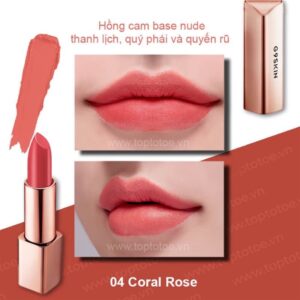 Son lì siêu mịn g9 skin first v-fit lipstick no.04 coral rose - hồng cam