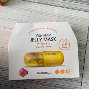 Mặt nạ banobagi vitamin c dưỡng trắng , mờ vết thâm , tăng dề kháng.làm giảm các tình trạng mụn và tổn thương do các tác động thời tiết , nội tiết tố lên bề mặt