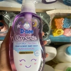 Tắm gội toàn thân em bé d-nee organic màu tím