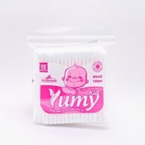 Bông tăm yumy thân nhựa túi zipper trẻ em 100 pcs