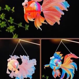 V lồng đèn cá đính ngọc trai