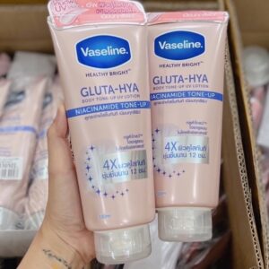 Dưỡng thể nâng tone vaseline healthy bright gluta hya body uv lotion niacinamide tone up 4x 330ml