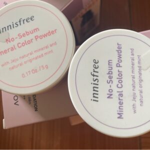 Phấn phủ bột kiềm dầu no sebum mineral color powder innisfree hàn quốc 5gr #hồng , kiềm dầu, mịn lớp trang điểm, cho da tái, da nhợt nhạt
