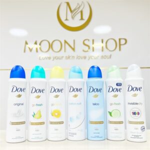 Xịt khử mùi dove 48h 150ml các mùi original protective oli