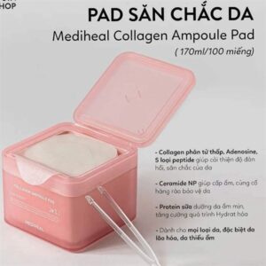 Miếng pad cấp ẩm mediheal collagen ampoule pad 100 miếng