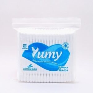 Bông tăm yumy thân nhựa túi zipper người lớn 100 pcs