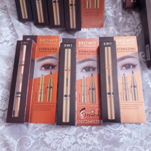 Kẻ mắt nước + sáp mắt nongchat eyemazing shawdow & liner 2in1 #elegant gold