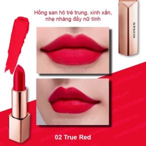 Son lì siêu mịn g9 skin first v-fit lipstick no.02 true red - hồng san hô