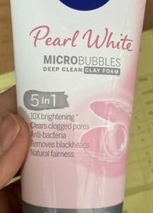 Nivea sữa rửa mặt trắng da ngọc trai và đất sét micro bubbles deep clean foam 5in1 cho da thường và da dầu 100g