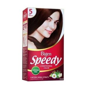 Thuốc nhuộm tóc thảo dược bigen speedy 5 deep chestnut nâu hạt dẻ đậm@