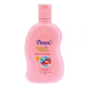 Sữa tắm gội toàn thân trẻ sơ sinh pureen 250ml quả đào và cherry hồng