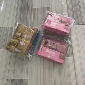 Bộ chiết mỹ phẩm size trung 08 món travel rouna cao cấp có hộp nhựa