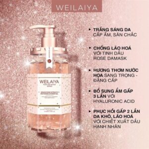 Sữa tắm trắng da cánh hoa hồng weilaiya tủy mật hoa hồng damask weilaiya grand rose extracts whitening shower gel chai 450ml