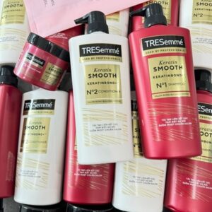 ￼combo dầu gội, dầu xả tresemmé keratin smooth keratinbond+ cho tóc khô xơ rối vào nếp suôn mượt 640g,620g