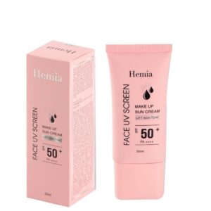 Kem chống nắng hemia hồng face uv screen make up sun cream 50ml